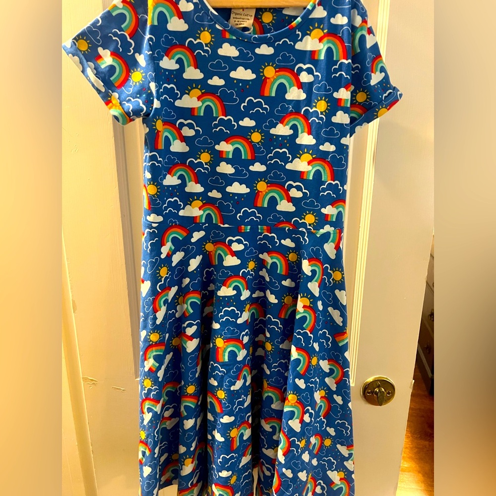 Frugi Organic Cotton Rainbow Skater Dress